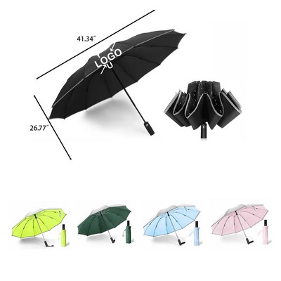 Reflective Stripe Reverse Umbrella